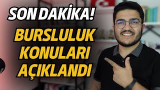 Son Dakika Bursluluk Konuları Açıklandı [upl. by Rocray]