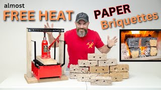 FREE heat burn your newspapers and junk mail Briquette maker [upl. by Tecu]