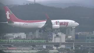 德威航空 Tway Air 73781MHL8547 TW667 金浦GMP→松山TSA landing [upl. by Diarmit312]