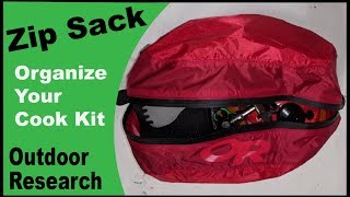 Backpacking Gear Cook Kit Stuff Sack Outdoor Research Zip Sack [upl. by Marta]