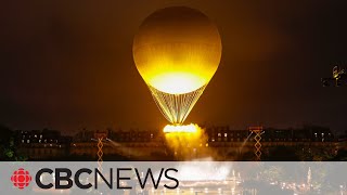 Paris Olympic flame actually a light and water display [upl. by Cesya]