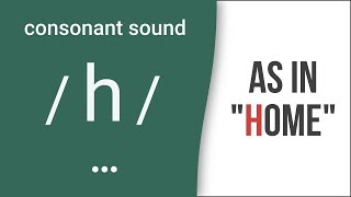 Consonant Sound  h  as in quothomequot – American English Pronunciation [upl. by Yttiy886]