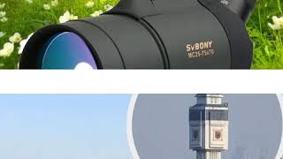 SVBONY 25 75x70 Spotting Scope SV41 Monocular Telescope Refraction Zoom Hunting Optics BAK4 Prism [upl. by Aicatsan]