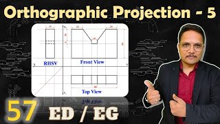 5 Orthographic Projection Basics Drawing Process amp Solved Example Explained [upl. by Ydnim683]