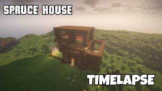 quotEpic Spruce House Build in Minecraft Watch the Transformation 🌲🏠quot [upl. by Rory]