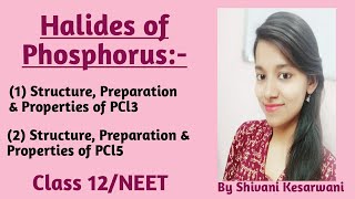 Structure Preparation and Properties of Halides of Phosphorus  Group 15  pblock Class 12NEET [upl. by Schmidt]