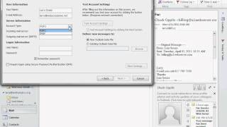 How To Set Up an Email Account in Outlook 2010 [upl. by Mochun]