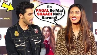 Erica Fernandes FUNNY Reaction On Marrying With BF Parth Samthaan In Front Media [upl. by Ahseikan]