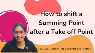 How to shift a branch point after a summing point [upl. by Neron]