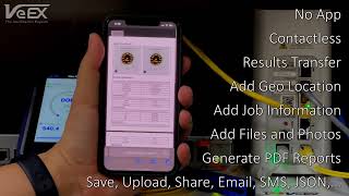 VeEX NoApp® Wireless Test Results Transfer via NFC [upl. by Charissa494]