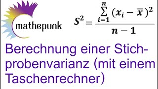 Berechnung einer Stichprobenvarianz mit einem Taschenrechner [upl. by Magnien]