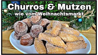 Churros amp Mutzen selber machen  wie auf dem Weihnachtsmarkt  gemacht im Dutch Oven [upl. by Navetse863]