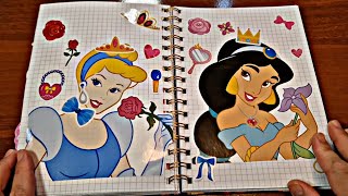 🌈PaperDiy🌈 Decorate Disney Princess stickers with accessories👑👸 Satisfying with Stickers Book [upl. by Cita]