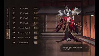 Onmyoji  SSR Onikiri Glorious Slayer skin voice lines CV Toriumi Kousuke [upl. by Collis]