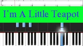 Easy Piano Tutorial Im A Little Teapot Nursery Rhymes for Children [upl. by Igenia]