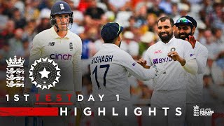 England Bowled Out For 183  England v India  Day 1 Highlights  1st LV Insurance Test 2021 [upl. by Phillada]