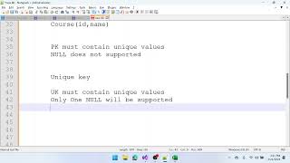 Lecture No 22 dotnet aspnet dotnetcore database uniquekey [upl. by Adyam]