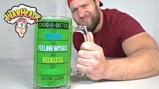 Worlds SOUREST Drink Challenge 20 EXPIRED Warheads Sour Candy Squeezers [upl. by Kovacs]