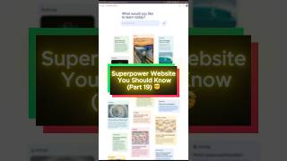 SUPERPOWER Website You Should Know Part 19 🤯 aiwebsite learning aitools [upl. by Roberson]