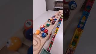 marble Run Race ASMR 137 Wooden Wave Course Colorful Marbles marblerun marblerunrace asmr [upl. by Nnaharas658]