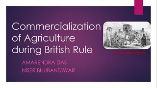 Economics Commercialization of Agriculture during British Rule in India IndianEconomy [upl. by Ffej149]