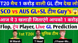 🔴Live SCO vs AUS Dream11 Prediction SCO vs AUS Dream11 Team SCO vs AUS Dream11 Prediction Today [upl. by Arbe]