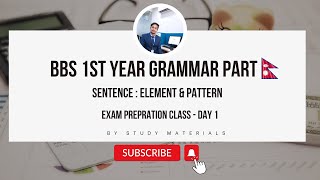 Sentences its elements and pattern  Grammar Part [upl. by Drugi210]