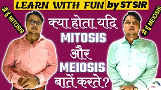 Mitosis vs Meiosis In Hindi Difference Between Mitosis amp Meiosis  Mitosis vs Meiosis Cell Division [upl. by Kreager]