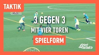 Fussballtraining 3 gegen 3  Spielform  Taktik [upl. by Henarat]