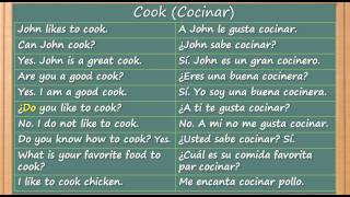 Como aprender ingles rapido y facil  Cocinar [upl. by Ayifa]