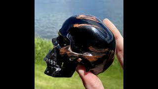 Raven’s Exquisite Premium Carved Mahogany Obsidian Crystal Skull [upl. by Whelan]