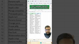 Dont Compare Lists in Excel‼️Instead Use Amazing Trick exceltricks exceltips excel shorts [upl. by Jacinthe]