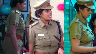 Mallu Serial Actress Kalyani Nair Beautiful In Police Uniform [upl. by Yecats396]