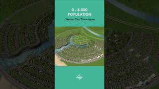 0 to 8000 Population TimeLapse  STARTER CITY Cities Skylines [upl. by Ecnerwaled291]