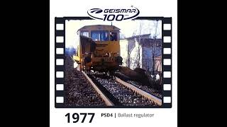 Geismar 100 years of expertise in railway equipment Episode 5  1977 PSD4 ballast regulator rail [upl. by Brenan]