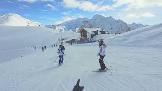 🇮🇹⛷️ Dolomiti Superski 🏞️ Passo Pordoi 🏔 Canazei 🏔 Arraba Feb 2024 [upl. by Akinej]