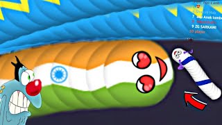 WormsZoneio game independent day snake gameplay tringa bala snake tringa colour bala worms 001 [upl. by Christy]