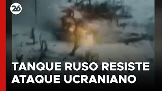 GUERRA RUSIA  UCRANIA  Así resistió un tanque ruso el ataque de ucranianos [upl. by Eido874]