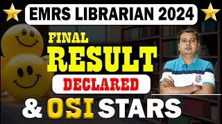 EMRS Result 2024  EMRS Librarian Final Result 2024 [upl. by Rialb]