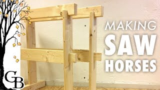 Sawhorses with traditional joinery [upl. by Nahgem257]