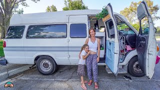 Single Mom amp Daughter  Their DIY Camper Van [upl. by Barcot710]