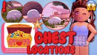 ALL CHEST LOCATIONS IN DIAMOND BEACH  Royale High Update [upl. by Crudden]