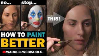 BETTER color in your PORTRAIT PAINTINGS oil painting demo [upl. by Ynaitirb]