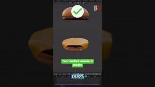 How to make melted cheese in Blender 3d shorts blender [upl. by Artenek]