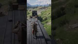 RDR2 Seyir Halindeki Trene Atladım [upl. by Nancey]