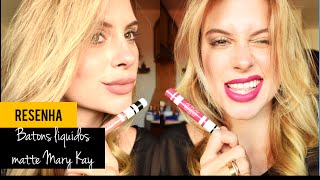 Resenha batons líquidos matte Mary Kay at Play [upl. by Rapsag]