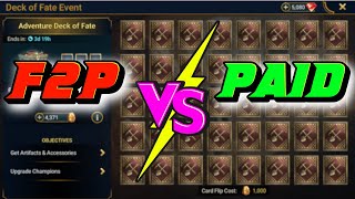 F2P vs Paid Deck of Fate Raid Shadow Legends [upl. by Lock]