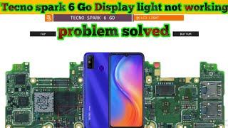 Tecno spark 6 Go Display light not working problem jumper solutionthesoilboy [upl. by Adnorat]