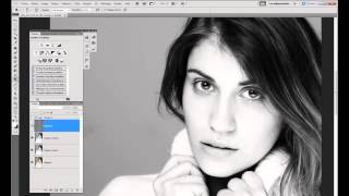 Tuto photoshop  Portrait noir et blanc express [upl. by Stauffer]