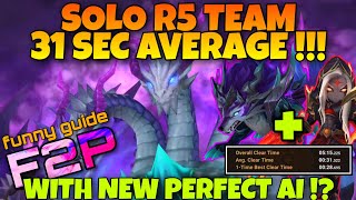 NEW AI‼️31 SECONDS AVERAGE SOLO R5 TEAM‼️ SUMMONERS WAR [upl. by Mar]